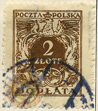 Poland-Regular Surcharged Stamps-1924-Scott-J80-wm.jpg