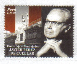 秘鲁2010年 秘鲁大使.哈维尔和国旗 1全.jpg