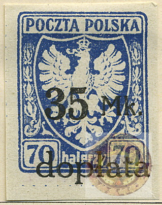 Poland-Regular Surcharged Stamps-1921-Scott-J39wm.jpg