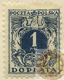 Poland-Regular Surcharged Stamps-1921-Scott-J40wm.jpg