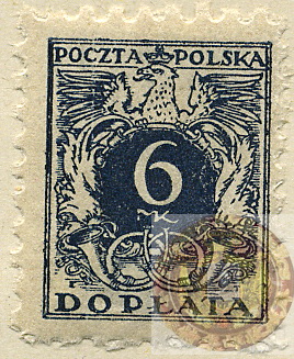 Poland-Regular Surcharged Stamps-1921-Scott-J43wm.jpg