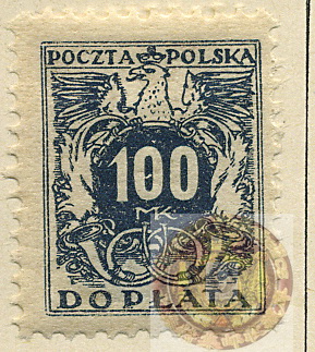 Poland-Regular Surcharged Stamps-1921-Scott-J47wm.jpg