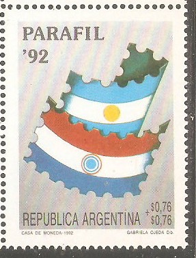 A1992 巴拉圭与阿根廷国旗 1全.JPG