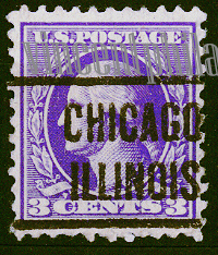 US Pre Cancel Stamps -  LIGHT & DEEP VIOLET 3C-REG--Ia-AWN.jpg