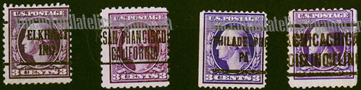 US Pre Cancel Stamps -  LIGHT & DEEP VIOLET 3C-REG--A-AWN.jpg