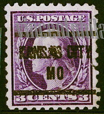 US Pre Cancel Stamps -  LIGHT & DEEP VIOLET 3C-REG--Fa-AWN.jpg