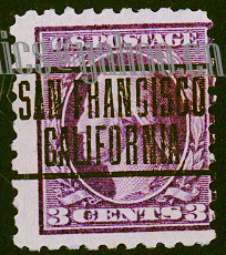 US Pre Cancel Stamps -  LIGHT & DEEP VIOLET 3C-REG--Ab-AWN.jpg