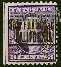 US Pre Cancel Stamps -  LIGHT & DEEP VIOLET 3C-REG--Ca-AWN.jpg