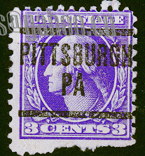 US Pre Cancel Stamps -  LIGHT & DEEP VIOLET 3C-REG--Id-AWN.jpg