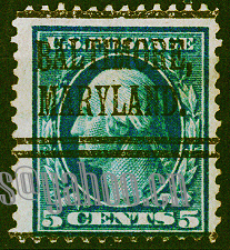 US Pre Cancel Stamps - BLUE 5C-REG-Db-AWN.jpg