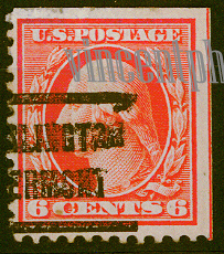 US Pre Cancel Stamps - RED ORANGE  6C-REG--Fa-AWN.jpg