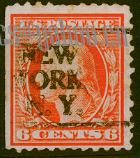 US Pre Cancel Stamps - RED ORANGE  6C-REG--Bd-AWN.jpg