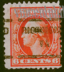 US Pre Cancel Stamps - RED ORANGE  6C-REG--Ca-AWN.jpg