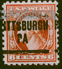 US Pre Cancel Stamps - RED ORANGE  6C-REG--Dd-AWN.jpg