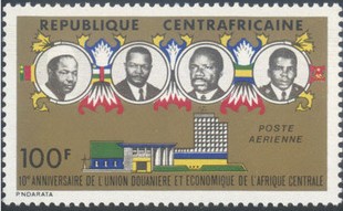 AB中非1974关税联盟10周年(中非、加蓬等4国总统及国旗) 1全.jpg