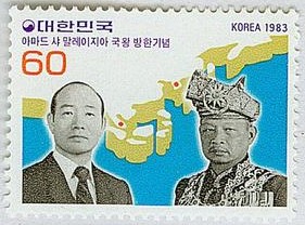C1983韩国－总统－地图邮票.jpg