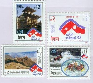 A1997专题文化遗产寺庙国旗尼泊尔邮票.jpg