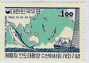 C韩国－渔业生产－地图邮票.jpg