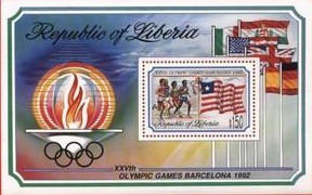 A1992奥运会(赛跑，利比里亚国旗.jpg