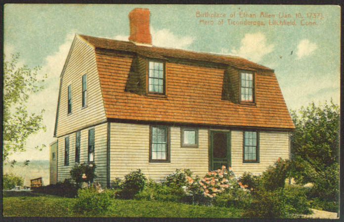 A postcard depicting Allen's birthplace in Litchfield Connecticut.jpg